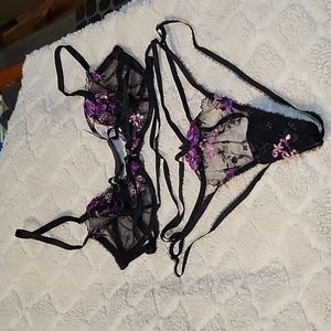 Victoria's  Secret  teddy floral lace design